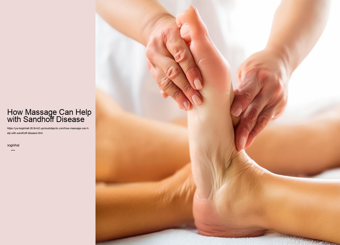 How Massage Can Help with Sandhoff Disease